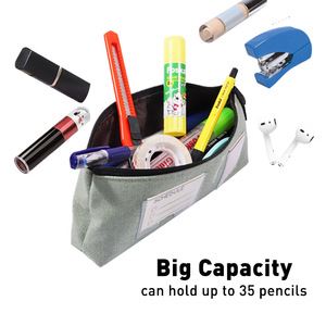 FOSKA pratico <span class=keywords><strong>astuccio</strong></span> 21*3.5*8cm Design con apertura completa di alta qualità materiale tela con chiusura a Zip borsa per il trucco con spazio spazioso - Product Image 2
