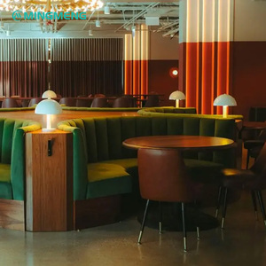 Commercial Use Restaurant Booth Se Furniture <b>Set</b> for Cafe Restaurant Coffee Shop with High Quality Optional Colors Tables Chairs - Product Image 4