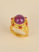 Bague de fiançailles en argent sterling 925 plaqué or avec pierre naturelle, filigrane, personnalisable, bijoux fantaisie pour femme, vente en gros OEM/ODM
