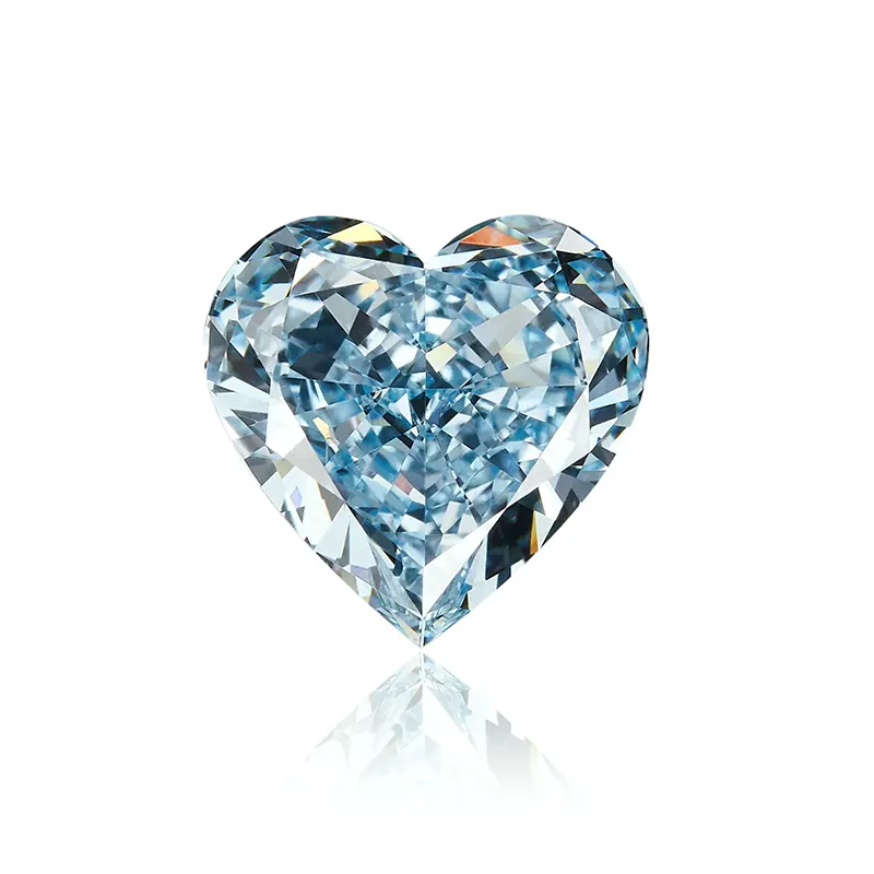 Gespecialiseerd In De Vervaardiging Van Synthetische Diamant Hart Geslepen Fancy Blue Vvs2 Igi Gecertificeerd 5.06 Karaat Cvd Lab-Gekweekte Diamanten