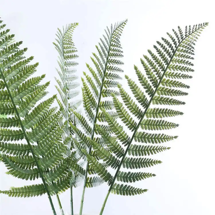 QSLH - T219 Latex Tropical Plant Leaves Artificial Fern for Home Decoration