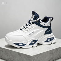 Chaussures de marche pour hommes, lacets, tige en PU, respirantes, confortables, légères, toutes saisons, tendance mode, chaussures de marche quotidiennes
