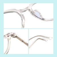 Lunettes anti-lumière bleue de haute qualité unisexes, monture carrée TR90, gris transparent, montures de lunettes pour femmes, lunettes rétro pour hommes
