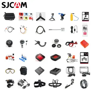 SJCAM eylem kamera aksesuarı göğüs kemeri pil çifte şarj makinesi mikrofon vb