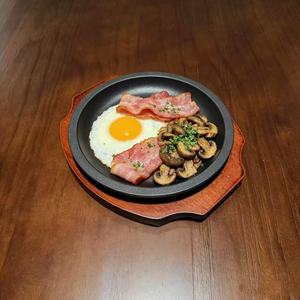Poêle en <span class=keywords><strong>fonte</strong></span> Teppanyaki pour plaques à induction avec conservation de la chaleur et ensemble de batterie de cuisine en <span class=keywords><strong>fonte</strong></span> de forme circulaire 	 induction - Product Image 4