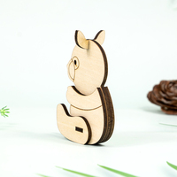 Puzzle en bois panda découpé au laser OEM en gros, modèle d'assemblage d'animaux 3D à faire soi-même, provenant de l'usine