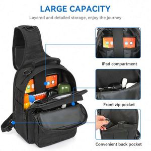 BSCI factory Custom Tactical <b>Sling</b> <b>Backpack</b> Rover Shoulder <b>Sling</b> Pack - Product Image 5