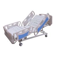 Lit d'hôpital électrique à 5 fonctions, lit médical pour patients en soins intensifs