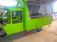 Camion de nourriture tricycle électrique avec cuisine complète café BBQ remorques alimentaires tricycle piaggio ape