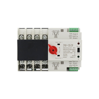 Prix de gros réduit pour interrupteur de transfert automatique ATS double alimentation 2p 3p 4p AC 220V 63A 100A 125A, inverseurs