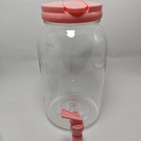 Distributeur de boissons en plastique PET de 1 gallon (0,66 gallon) pour eau potable directe, idéal pour les fêtes, le camping et les activités de plein air