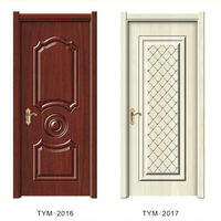 Porte intérieure moderne en PVC et bois avec isolation phonique pour appartement, chambre, hôtel, garantie 1 an, OEM/ODM pris en charge
