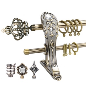 Starcoco — <span class=keywords><strong>tringle</strong></span> réglable pour <span class=keywords><strong>rideau</strong></span>, avec Double support, plusieurs finitions, accessoire pour <span class=keywords><strong>rideau</strong></span> personnalisé, finition en laiton - Product Image 2