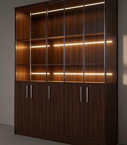 Armoires de salon modernes et minimalistes, armoire de rangement, étagères en bois - Product Image 4