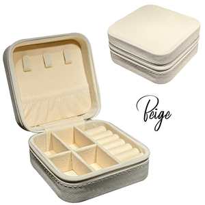 Luxury Portable <b>Travel</b> Ring Necklace <b>Jewellery</b> Boxes Packaging Case PU Leather Velvet Storage Jewelry <b>Box</b> Organizer Custom - Product Image 1