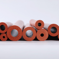 Tube en silicone souple rouge/noir, flexible, résistant à la chaleur, en mousse, pour la protection des câbles du guidon, modèle anti-rayures