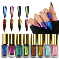 Nouveautés Menghe : Poudre miroir Aurora 5 ml, vernis à ongles métallique effet miroir, liquide magique sans poussière, chrome pour ongles