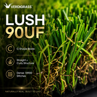 Gazon synthétique Verdigrass Lush 90UF Heavy Duty 30mm en forme de C, doux, écologique, pour la décoration de terrasse, sans plomb et non toxique