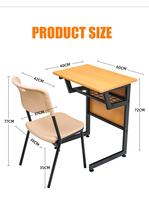Ensemble de chaise et de bureau de classe moderne en bois de style philippin, écologique, marque WANGLI, confortable, mobilier pour lycée et université
