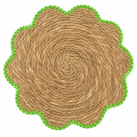 Vente en gros de sets de table en fleurs tissés à la main en matériaux naturels, écologiques, OEM/ODM disponible, emballage en carton