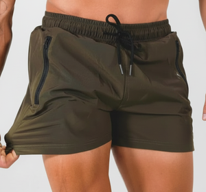 Nuovi Pantaloncini Sportivi da Uomo Personalizzati, 70% Poliestere 30% Spandex, per Allenamento e Montagna, Asciugatura Rapida - Product Image 1