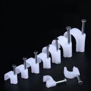Wholesale Cable Clip 7mm Round Cable Holder PE Metal Cable Clip