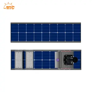Doppelseitiges bifaziales Solar panel mit integrierter LiFePO4-Batterie 30W 40W 60W 80W 100W 120W alles in einer solaren Straßen laterne