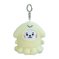 Nouvelle série Ocean Friends, poupée en peluche Kpop portable, porte-clés, pendentif de sac, doux, rentrée scolaire, collection LINE FRIENDS