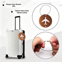 Étiquette de bagage ronde en aluminium personnalisée de 6 cm, souvenir promotionnel avec gravure au laser et impression sérigraphique, finition anodisée