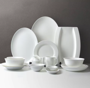 Quality Assurance Fine Bone China <b>Dinnerware</b> <b>Set</b> in White for Wedding Home Table Use - Product Image 1