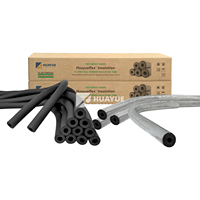 Tube isolant en mousse de caoutchouc NBR avec revêtement en aluminium HUAYUE FSK pour la protection solaire et l'isolation contre le froid des tuyaux de cuivre de climatisation