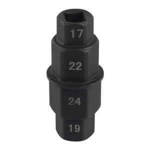 Double End Hex Socket <b>Wrench</b> 17 22 24 19 Mm Metric Chrome Vanadium Steel Industrial Grade Manual Tool For Motorcycle Wheel Axle - Product Image 2