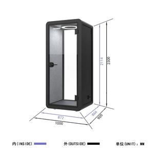 Cabina de teléfono insonorizada para interiores, cabina de teléfono portátil de <span class=keywords><strong>madera</strong></span>, con espacio de trabajo, CE, 2022 - Product Image 3