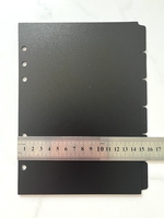 Diviseurs de Page A5 PP noir solide, 6 onglets latéraux A5 planificateur diviseurs en plastique