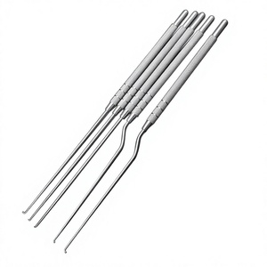 Gancho para cerumen de 14 cm y 16 cm de acero inoxidable, instrumentos quirúrgicos de otorrinolaringología, removedor de cera de oído con puntas finas, afiladas y romas de Vaslcare - Product Image 1