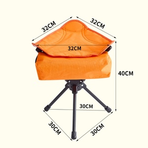 Tabouret pliant triangulaire rotatif empilable de qualité supérieure, robuste et <span class=keywords><strong>l</strong></span>éger, pour <span class=keywords><strong>l</strong></span>'extérieur, le cyclisme, la pêche en bord de mer et la randonnée en pleine nature - Product Image 2