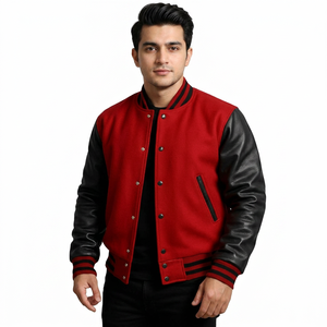 Blousons universitaires grande taille pour hommes, personnalisables avec logo, blousons Letterman unis, vente en gros, blousons universitaires vierges pour l'hiver, motifs variés - Product Image 1