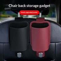 Nouveau crochet de dossier de siège auto 3.0 multifonctionnel avec porte-gobelet arrière et boîte de rangement intégrée pour voiture, organisateur de dossier en matériau Cortex