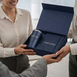 Low MOQ Custom Logo Employee Induction Kit <b>Luxury</b> Office <b>Gift</b> Set for New Employees Branded Onboarding <b>Box</b> with Canvas Bag - Product Image 1