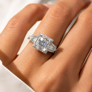Anello nuziale classico quadrato da donna, regalo per l'uso quotidiano - Product Image 4