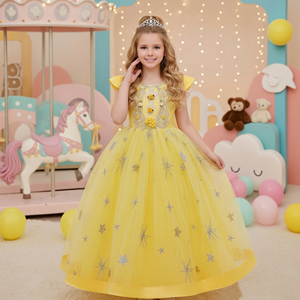 Abito da Cerimonia Natalizio <span class=keywords><strong>Rosso</strong></span> Stile Occidentale per Bambina, <span class=keywords><strong>Vestito</strong></span> da Damigella per Matrimonio con Perline Luccicanti per Ragazze di 12 Anni - Product Image 2