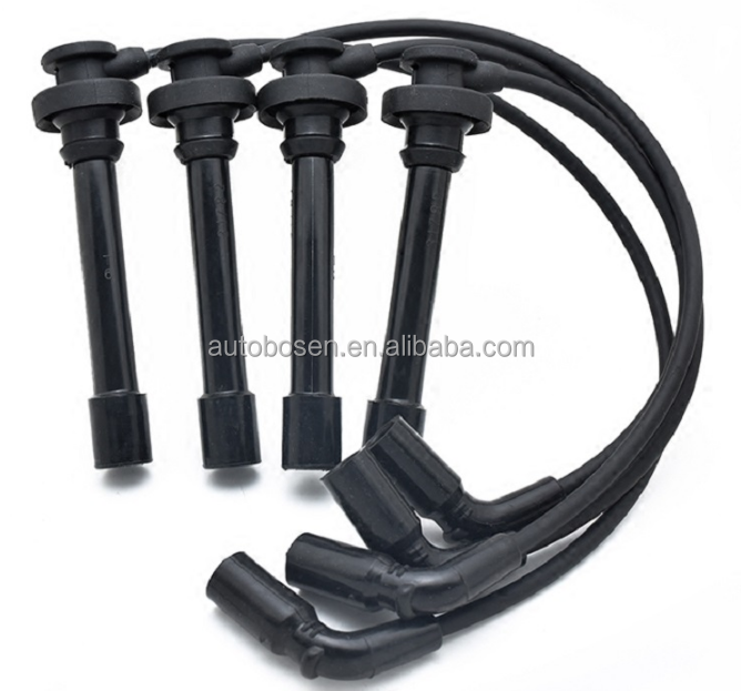 WULE Set Di 4 Cavi Candele Accensione Per Great Wall Hover, Haval H3/H5, Euro Steed 5 – Compatibili Con Motori 4G63/4G64/4G69 – Materiale Plastico