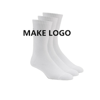 Chaussettes de sport personnalisées avec logo, votre propre marque, en bambou et coton, blanches et noires, pour le basketball, l'exercice et la course à pied