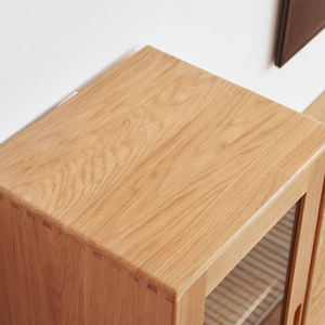 Mobile Laterale Moderno in Legno di Quercia Massello Stile Nordico Salvaspazio con Scomparti per Libri e Documenti per Piccoli Appartamenti e Arredamento Soggiorno - Product Image 4