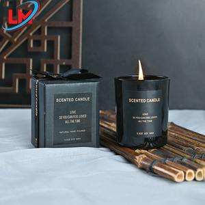 <span class=keywords><strong>Achat</strong></span> en gros de bougies de massage noires en céramique de parfums de luxe avec boîte-cadeau et mèche de bougie sans plomb en coton sans fumée - Product Image 1