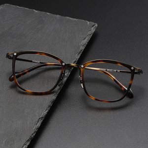 Lunettes Rétro Titane en Acétate pour Hommes Montures de Lunettes de Soleil Personnalisées Lunettes de Vue Lentilles avec Prescription - Product Image 2