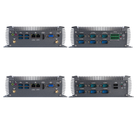 Mini PC Industrial de 7.ª/8.ª Generación, Estación de Trabajo de Bajo Consumo, Sin Ventilador, 6 Puertos COM, 4 Puertos USB, para Control Industrial