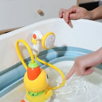 Jouet de bain multifonctionnel avec arrosage d'eau pour bébé 10 en 1 mode de pulvérisation d'eau canard pomme de douche baignoire jouet de bain avec ventouses
