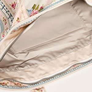 All-Floral Printed Cotton Canvas Tote <b>Bag</b> Women <b>Large</b> Capacity Custom Zip Closure Shopping Handbag Summer <b>Beach</b> Travel Spring - Product Image 5