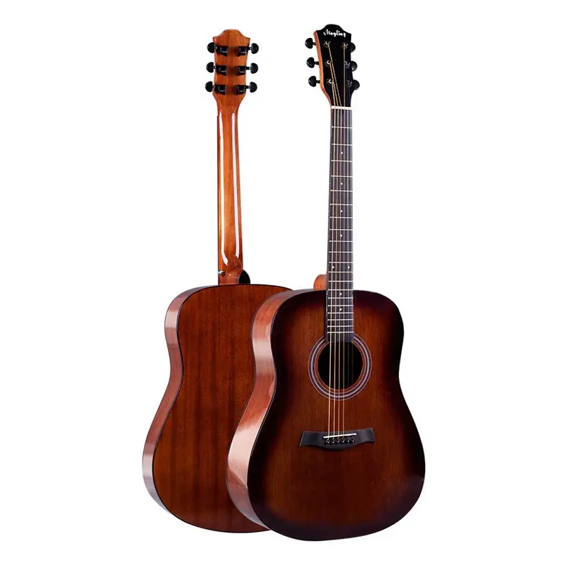 2024 Tốt Nhất Guitar Điện Acoustic Chất Lượng Cao Các Loại 40 41 Inch Tất Cả Các Rắn Gỗ Vân sam Gỗ Ghogany Acoustic Guitar Điện